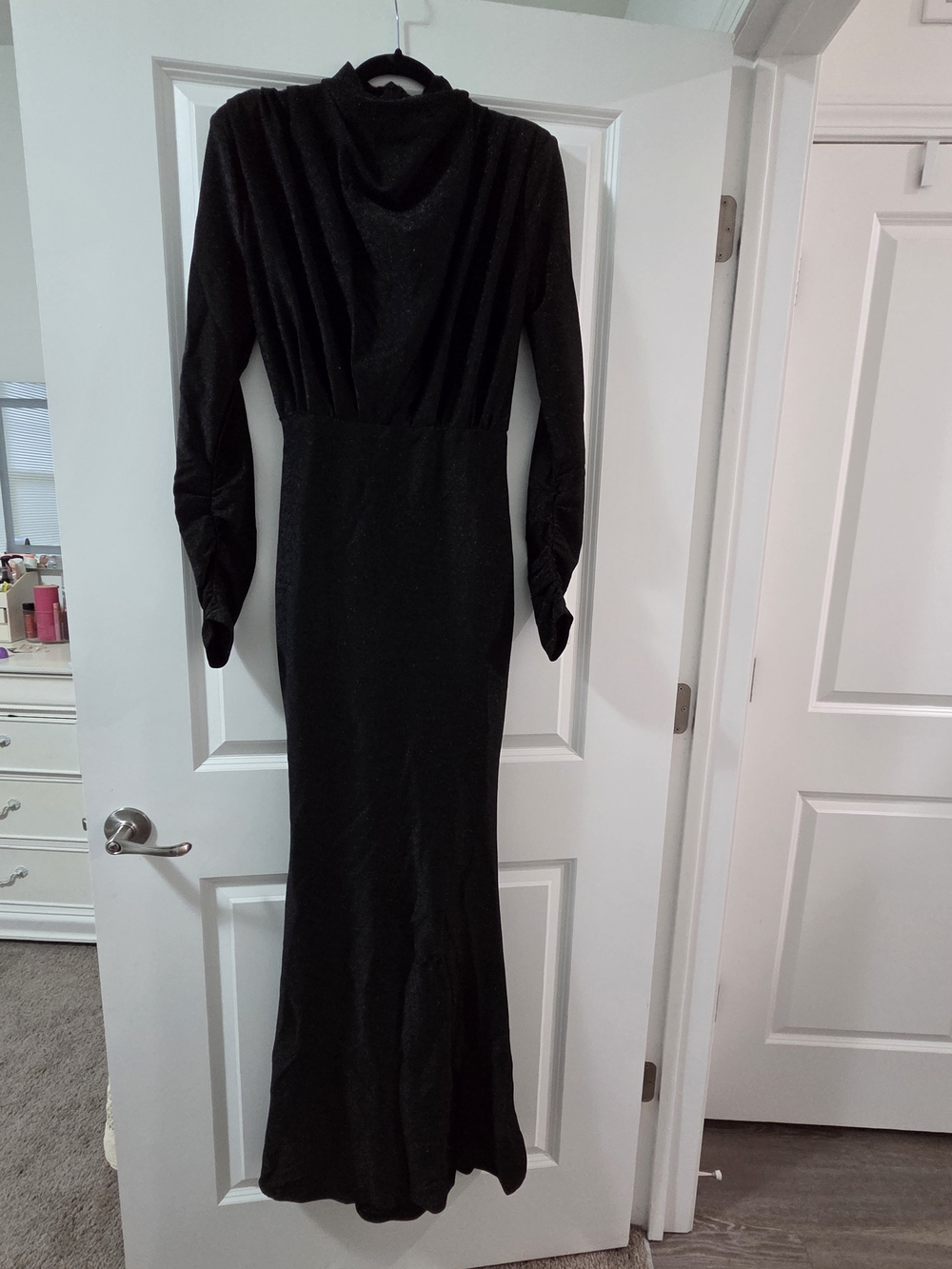 Black Long Sleeve Evening Dress